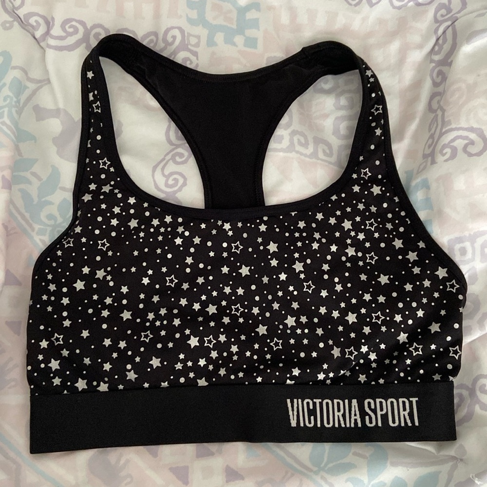 Victoria’s Secret Black Stars Sports Bra XS